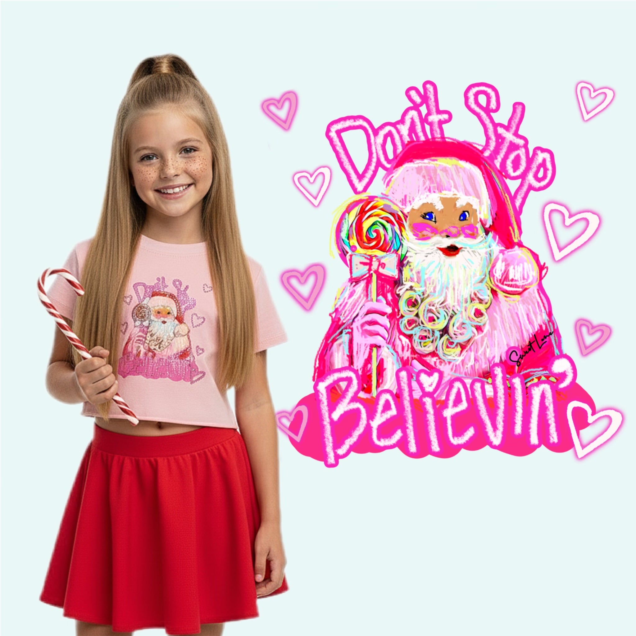 Santa Believ'n Custom Art Tee