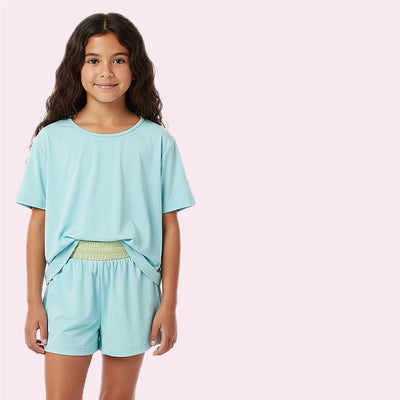 Shorts and Top Set Ice Blue