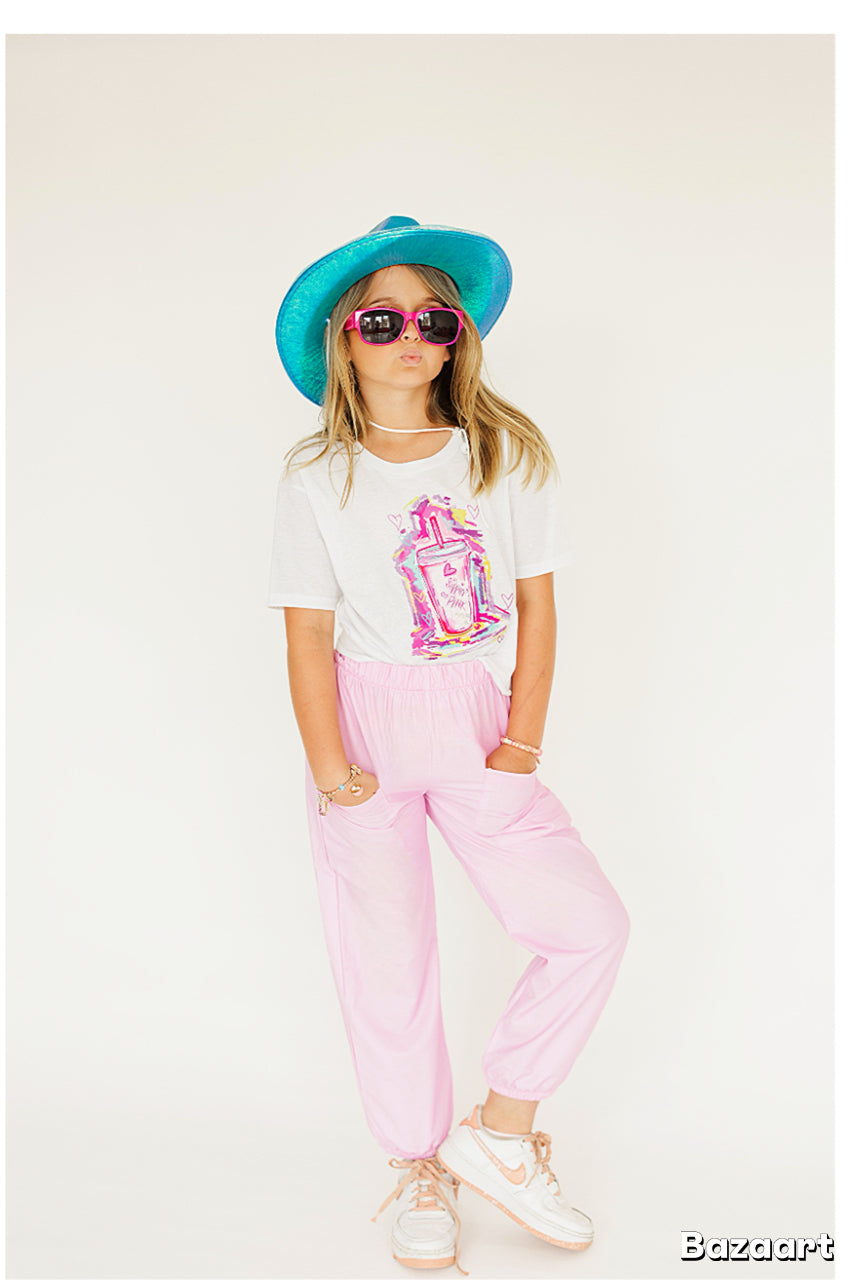 Soft Flowy Pants with Pockets Light Purple