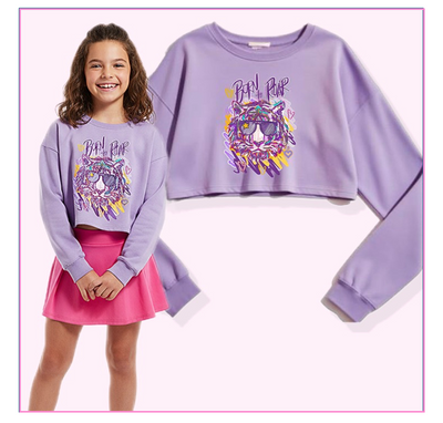 Born 2 Roar Thin Lightweight Sweatshirt with Custom Art