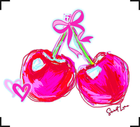 Sweet Cherries Custom Art Tee
