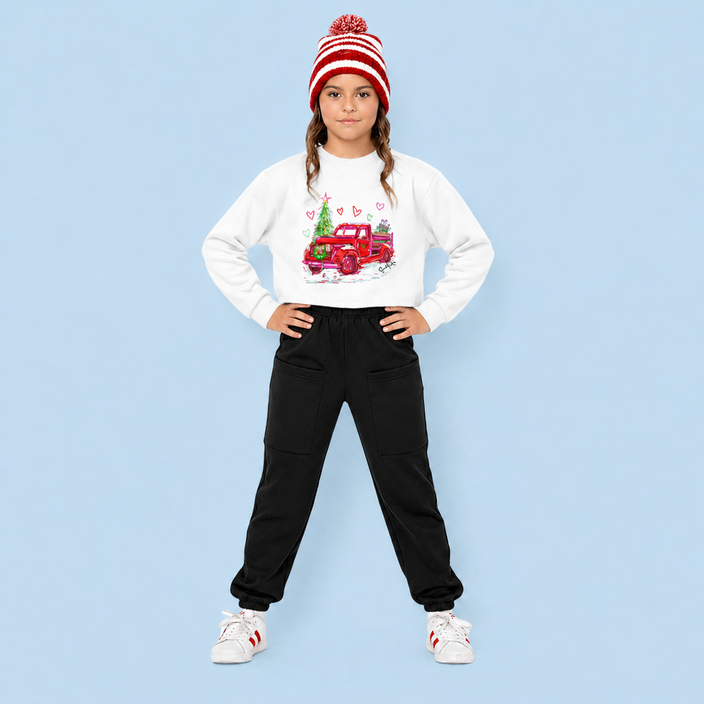 Soft Flowy Pants with Pockets Christmas Red