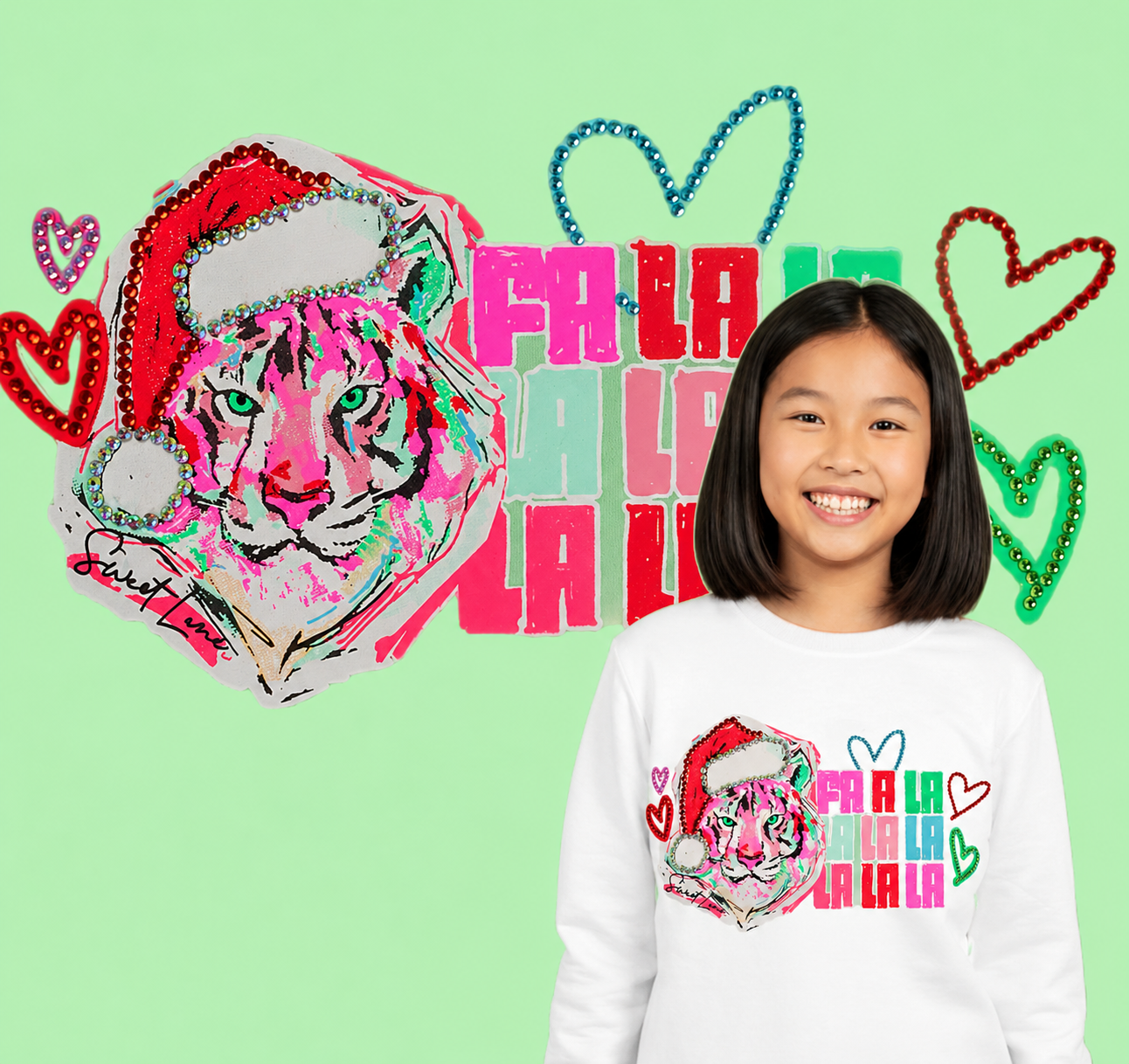 Fa La La Tiger Lightweight Sweatshirt
