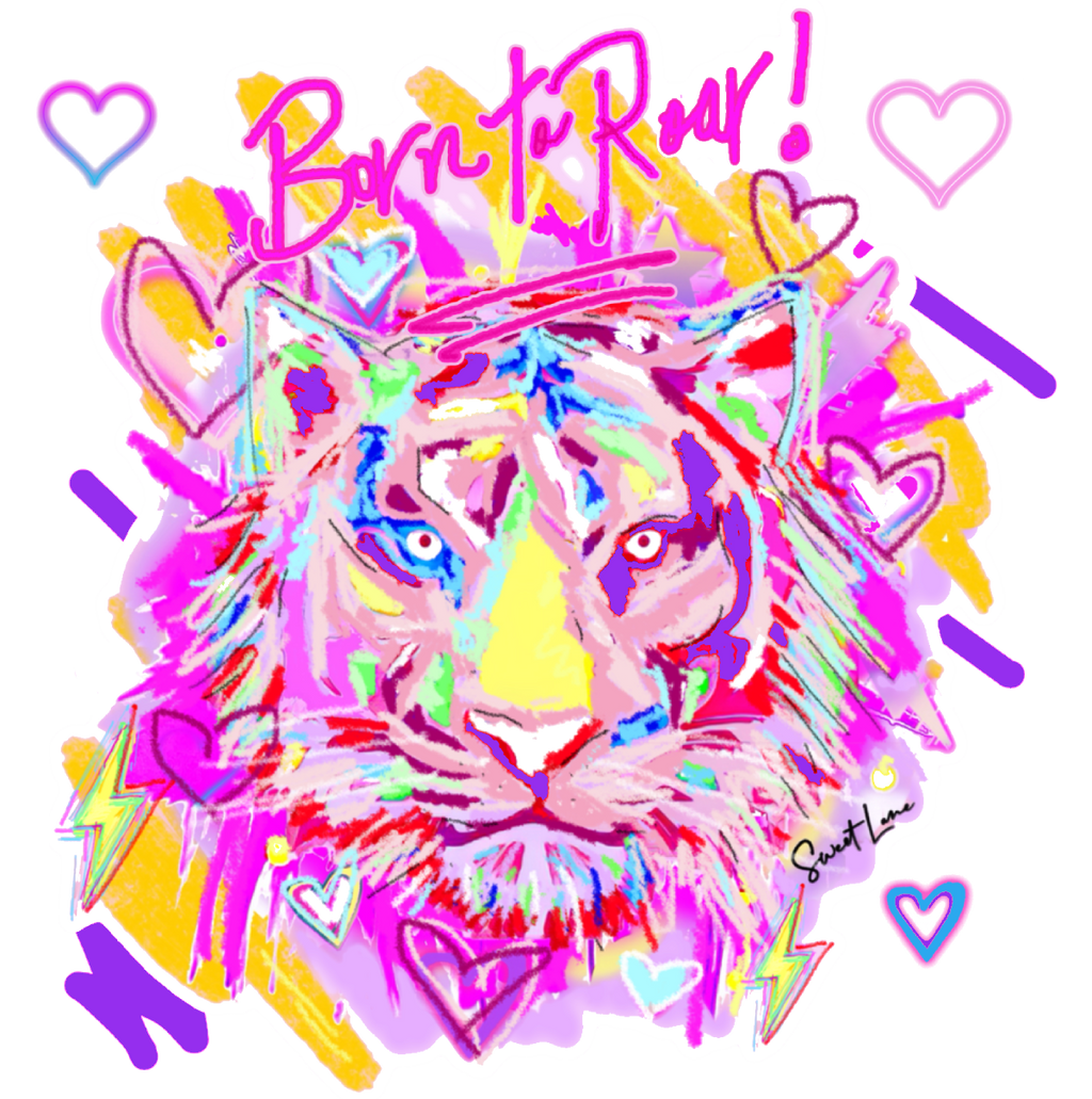 Born to Roar Custom Art Tee