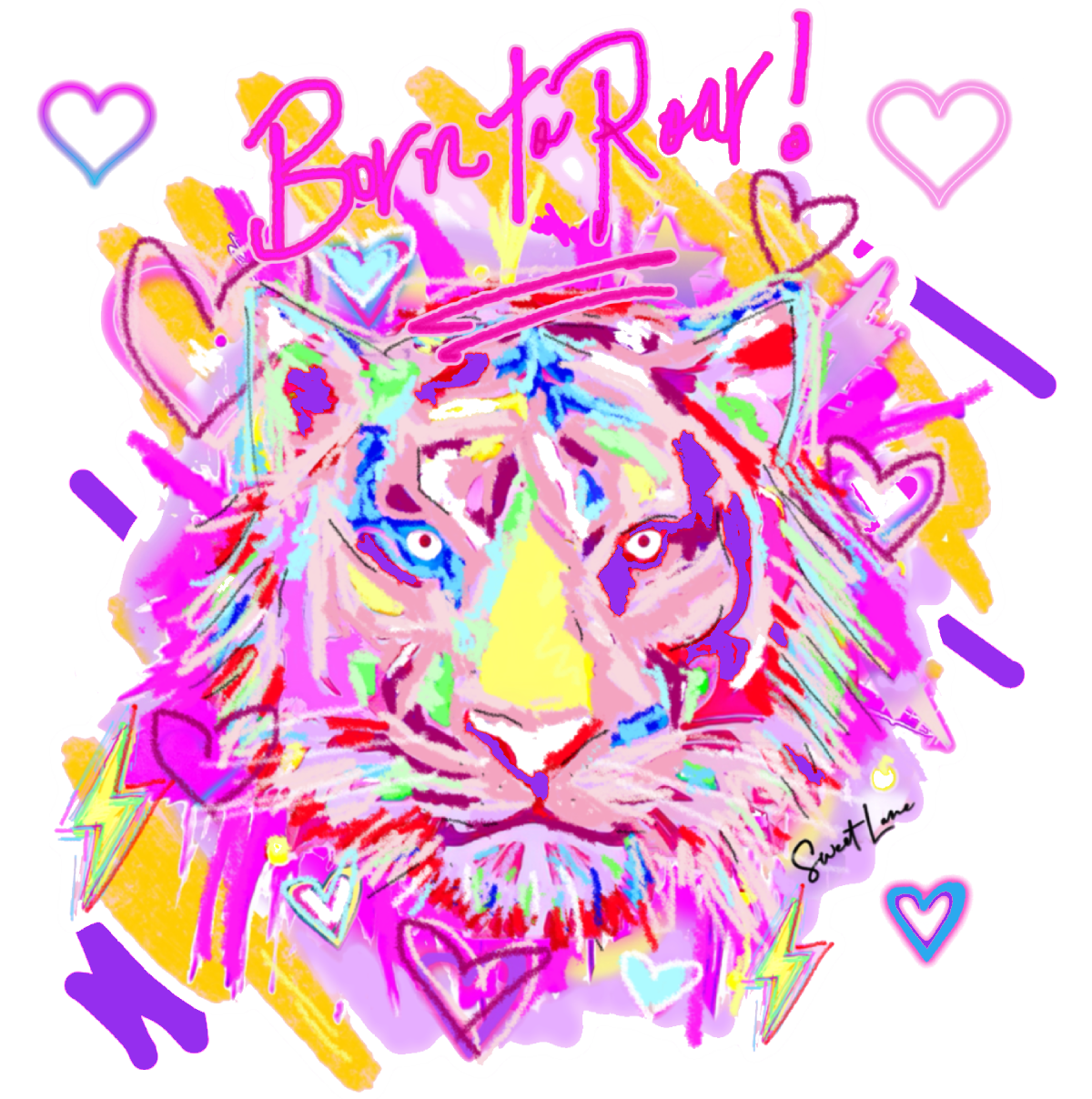 Born to Roar Custom Art Tee
