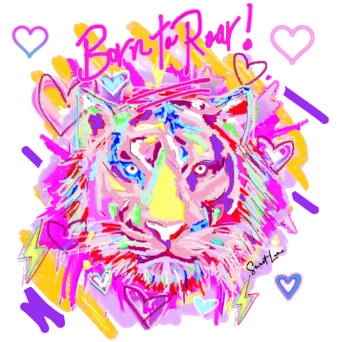Born to Roar Custom Art Tee