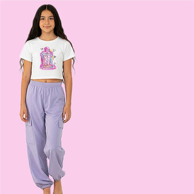 Soft Flowy Pants with Pockets Light Purple