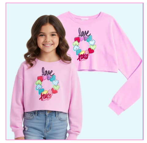 LOVE XOXO Thin Lightweight Sweatshirt with Custom Art