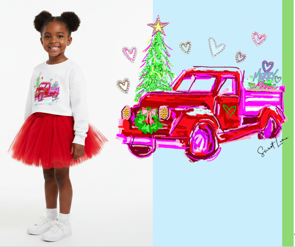 Merry Truck Lightweight Sweatshirt