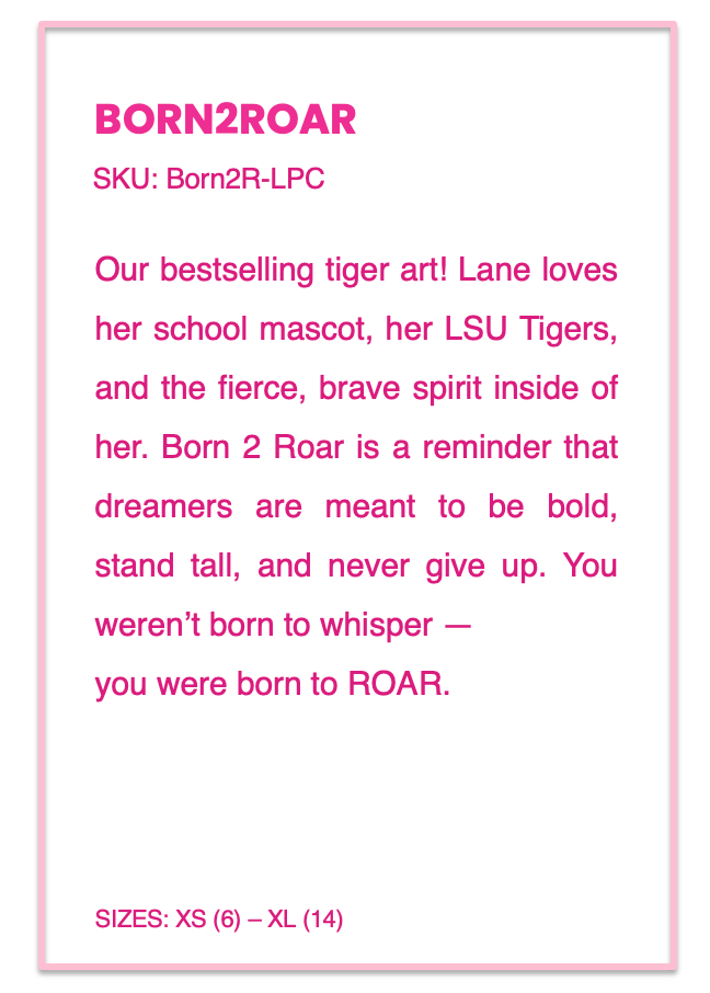 Born 2 Roar Signature Crop Tee