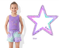 TDYE shorts set Purple Star