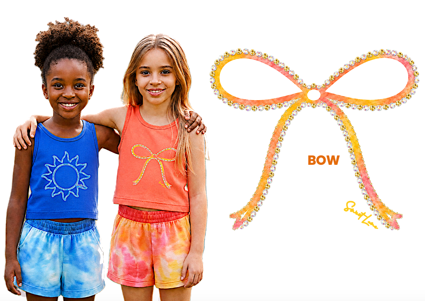 TDYE shorts set BOW