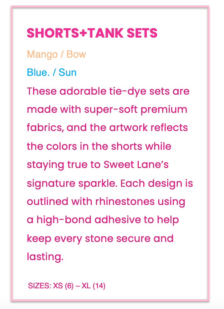 TDYE shorts set Butterfly