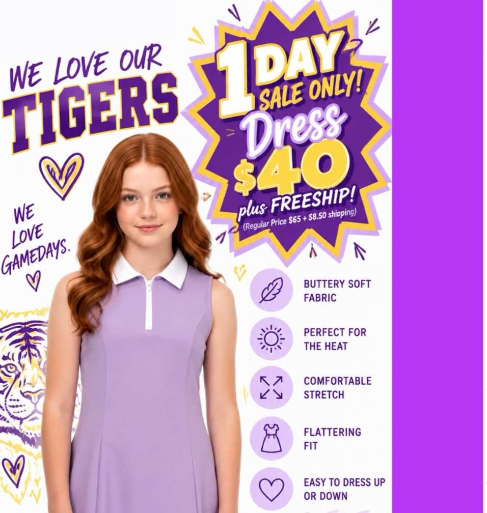 Very Soft Athletic Dress w/Matching Shorts&Pockets | Light Purple