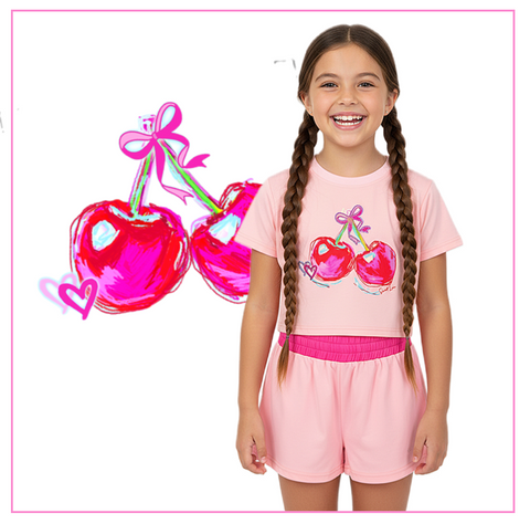 Sweet Cherries Custom Art Tee