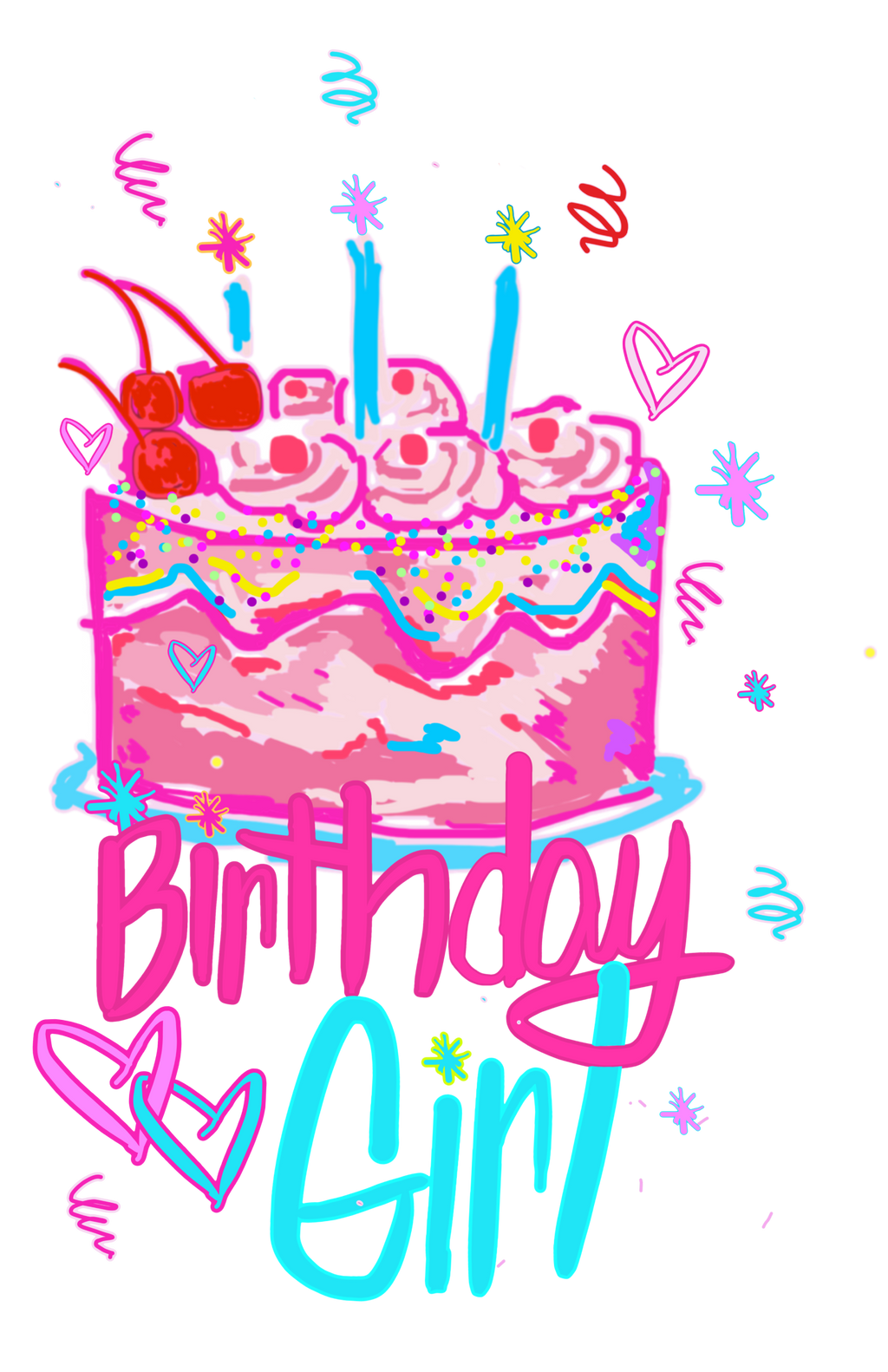 Birthday Girl Custom Art Tee