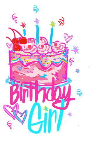 Birthday Girl Custom Art Tee