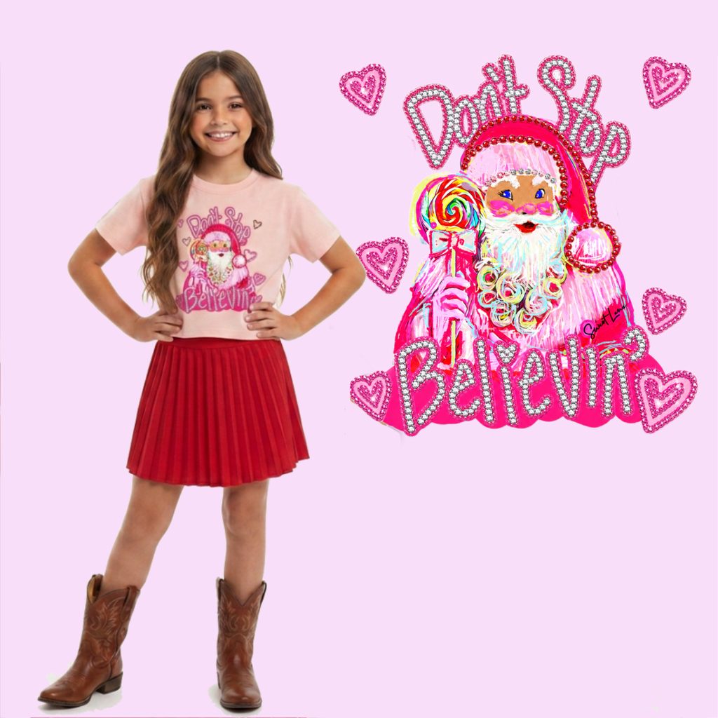 Santa Believ'n Custom Art Tee