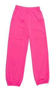 Soft Flowy Pants with Pockets Pink