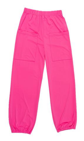 Soft Flowy Pants with Pockets Pink