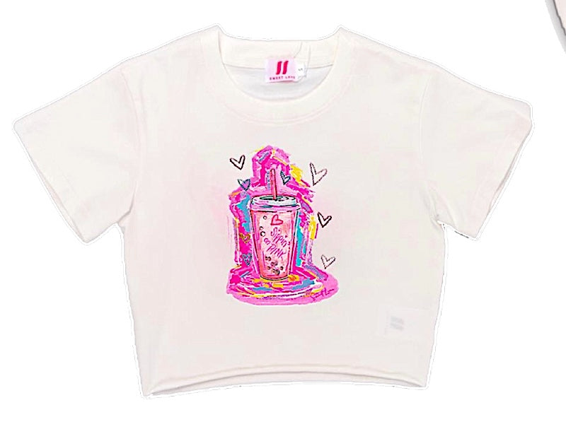 Sippin on Pink Custom Art Tee
