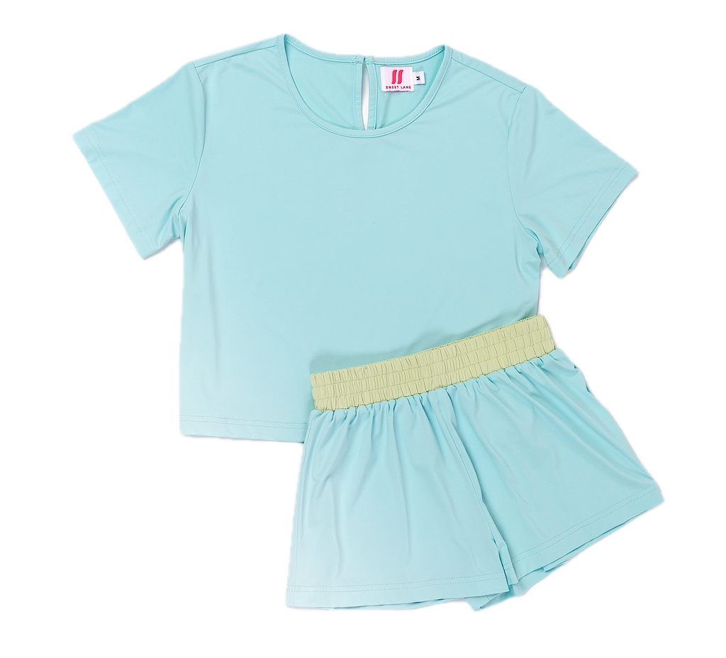 Shorts and Top Set - Ice Blue