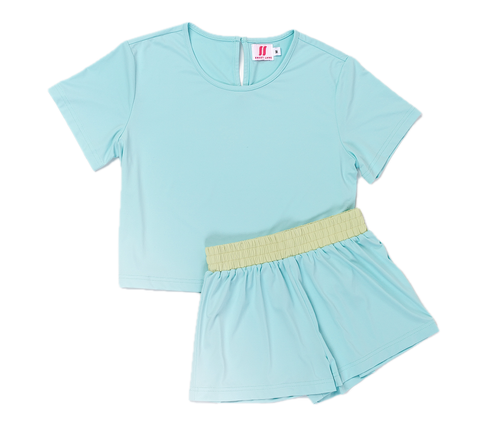 Shorts and Top Set Ice Blue