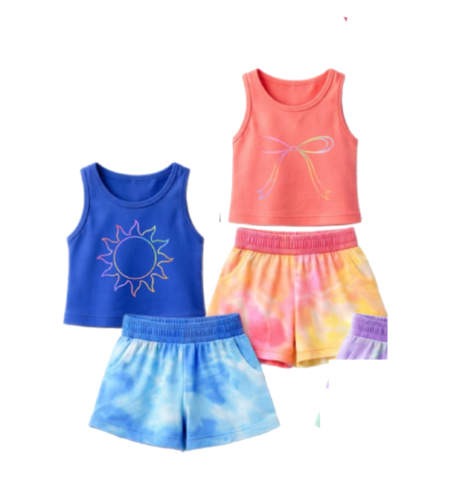TDYE shorts set BOW