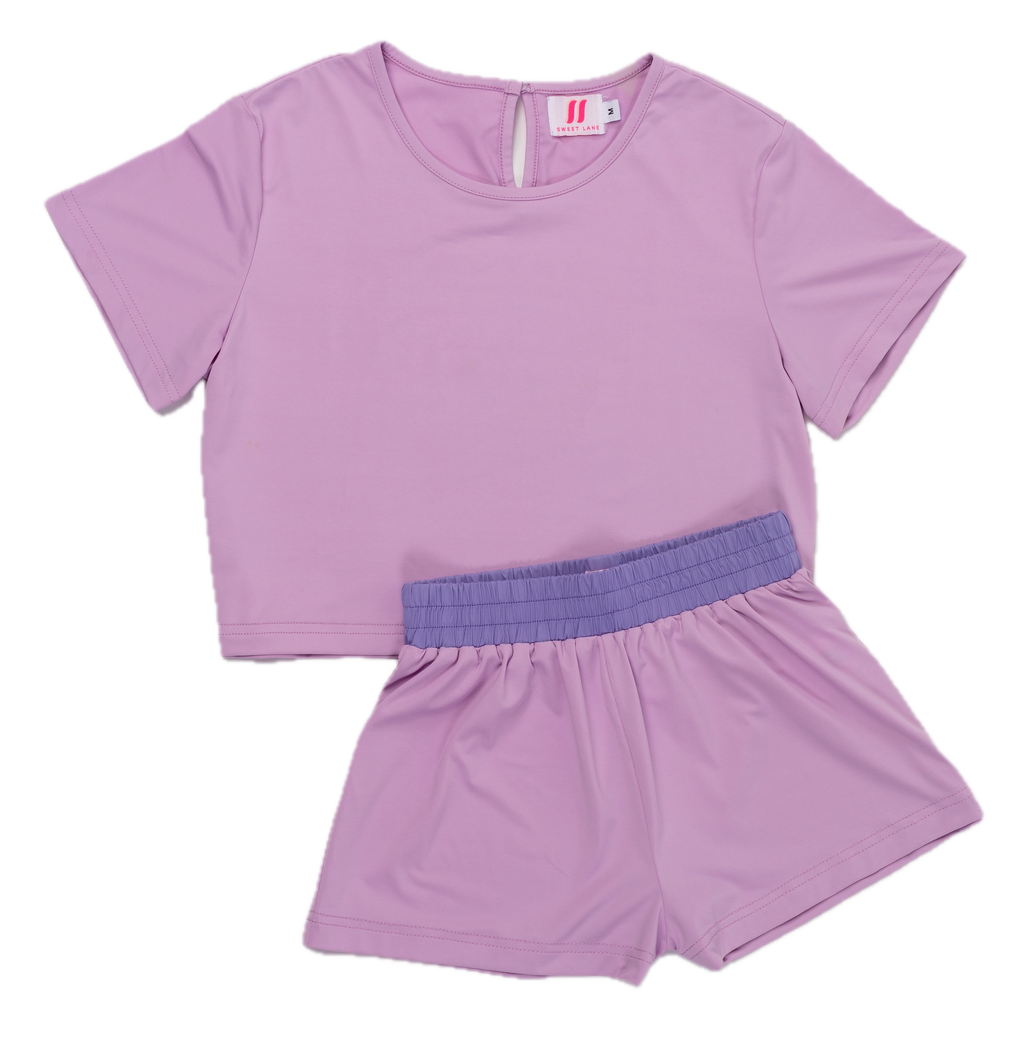 Shorts and Top Set - Light Purple